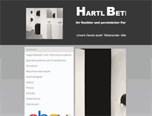 Tablet Screenshot of hartl-betriebshygiene.de